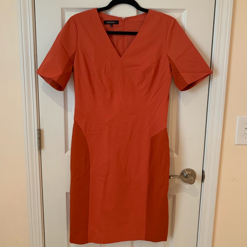 Lafayette V Neck Midi Dress
